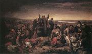 Soma Orlai Petrich Ms. Perenyi Gathering the Dead after the Battle at Mohacs oil painting reproduction